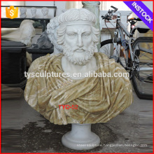 In stock carved roman marble bust white head man statue for sale